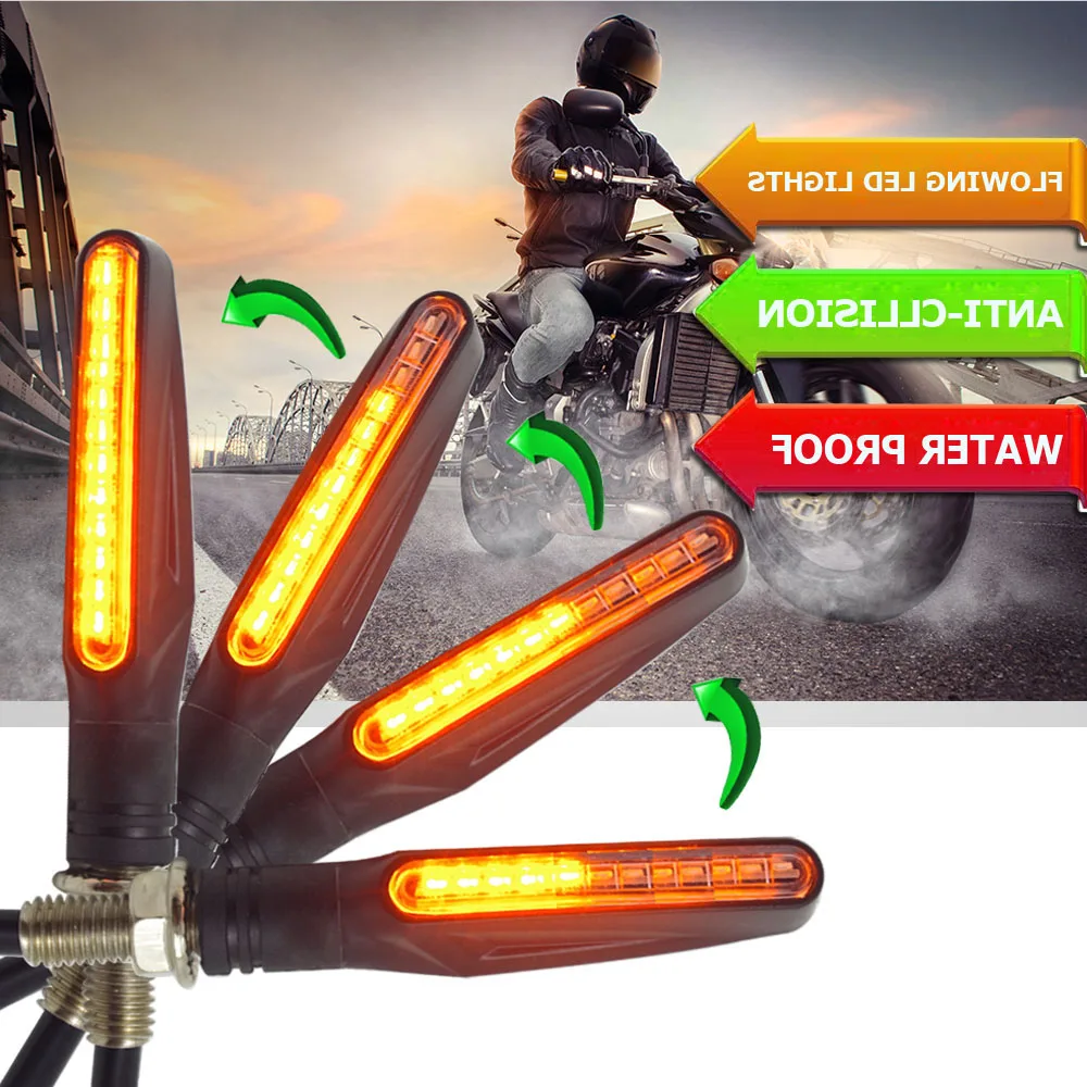 Universal clignotant moto led Flowing Black turn signals motorcycles FOR Honda Yamaha Kawasaki Suzuki KTM BMW Ducati
Universal clignotant moto led Flowing Black turn signals motorcycles FOR Honda Yamaha Kawasaki Suzuki KTM BMW Ducati