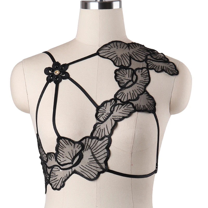 Harajuku Gothic Lace Flowers Body Harness Crop Tops Cage Bra Women Sexy Bondage Harness Adjust Size Fetish Carnival Wear
Harajuku Gothic Lace Flowers Body Harness Crop Tops Cage Bra Women Sexy Bondage Harness Adjust Size Fetish Carnival Wear