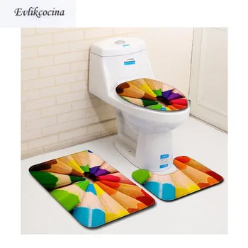 Free Shipping 3pcs Color Pencil Circle Banyo Paspas Bathroom Carpet Toilet Bath Mat Set Pad Tapis Salle De Bain Alfombra Bano
Free Shipping 3pcs Color Pencil Circle Banyo Paspas Bathroom Carpet Toilet Bath Mat Set Pad Tapis Salle De Bain Alfombra Bano