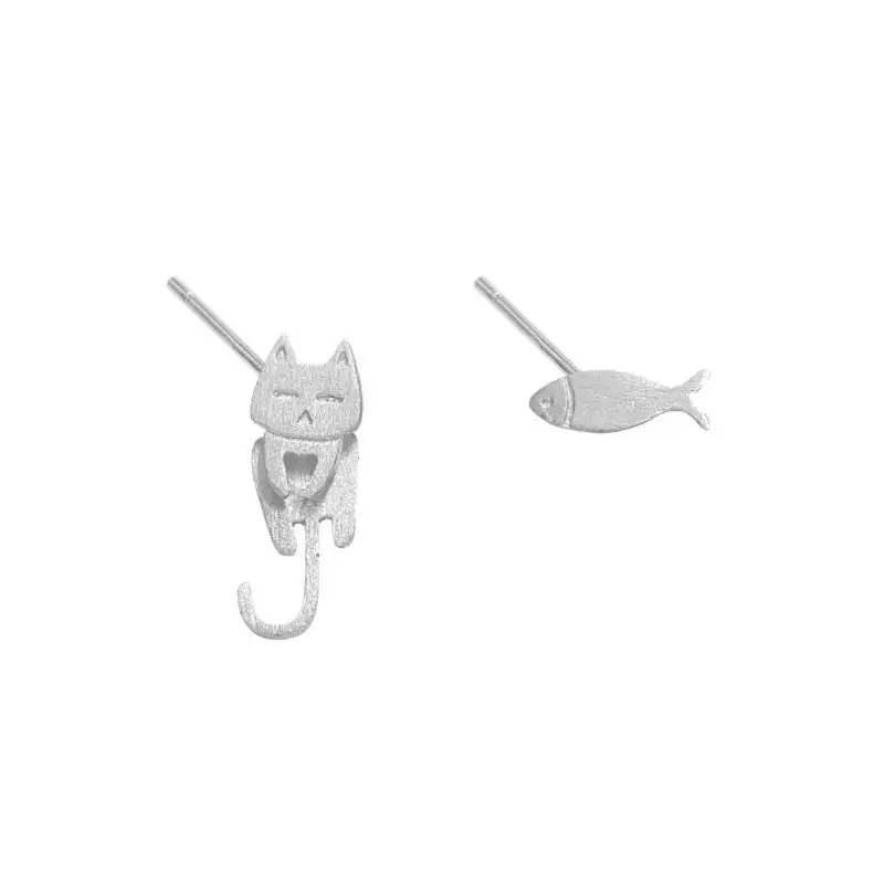 Cute Cat and Fish Hypoallergenic Stud Earring S925 Sliver Plated Fashion Jewelry
Cute Cat and Fish Hypoallergenic Stud Earring S925 Sliver Plated Fashion Jewelry