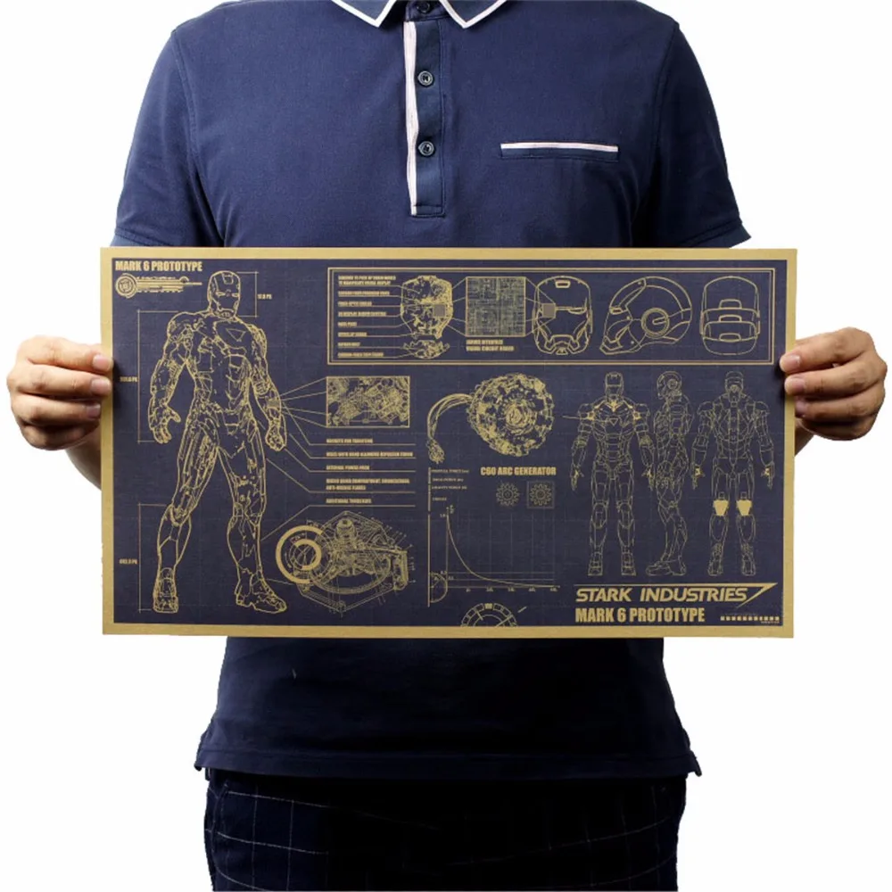1 Pcs Hollywood Movie Poster Adornment Picture Iron Man Design Drawings Nostalgic Retro Kraft Paper Wall Stickers 51x28cm
1 Pcs Hollywood Movie Poster Adornment Picture Iron Man Design Drawings Nostalgic Retro Kraft Paper Wall Stickers 51x28cm