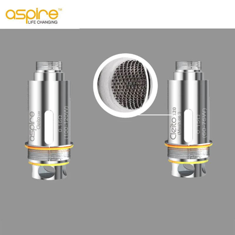 15/10/5pcsAspire Cleito 120 Mesh Coil 0.15ohm Electronic Cigarette Atomizer Core Evaporator For Apire Cleito 120 Pro
15/10/5pcsAspire Cleito 120 Mesh Coil 0.15ohm Electronic Cigarette Atomizer Core Evaporator For Apire Cleito 120 Pro