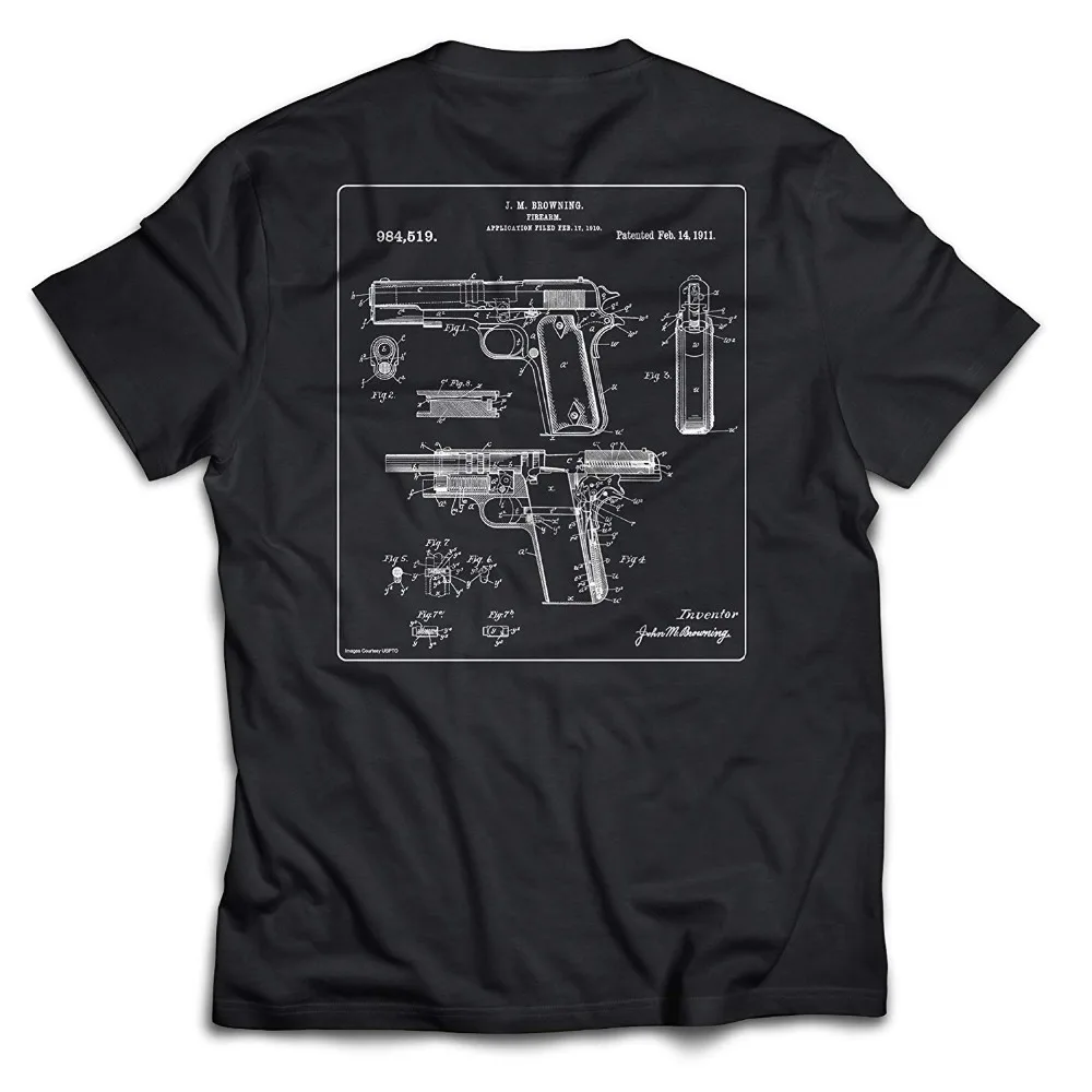 Newest Brand 2019 Fashion Summer Male Short Sleeve Homme Colt 1911 Patent Funny Tops Tees Shirt
Newest Brand 2019 Fashion Summer Male Short Sleeve Homme Colt 1911 Patent Funny Tops Tees Shirt