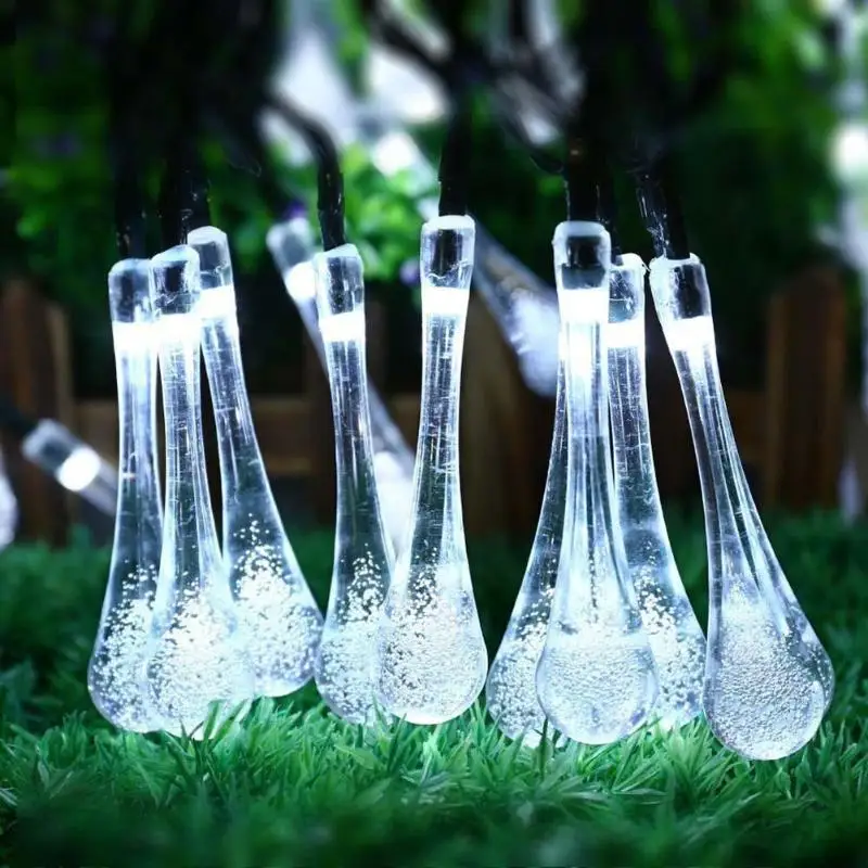 New 8-functions Acrylic Water Drop Solar LED String Lights Fairy Decorative Lamp Christmas Wedding Holiday Party Decor Lighting
New 8-functions Acrylic Water Drop Solar LED String Lights Fairy Decorative Lamp Christmas Wedding Holiday Party Decor Lighting