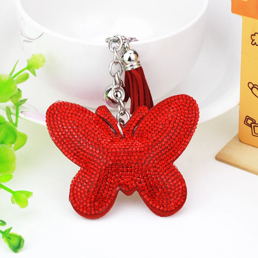 8 Colors New Arrival PU Leather Keychain Girl's Romantic Rhinestone Butterfly Pendant Key Chains Rhinestone Bag Keychain Gift
8 Colors New Arrival PU Leather Keychain Girl's Romantic Rhinestone Butterfly Pendant Key Chains Rhinestone Bag Keychain Gift