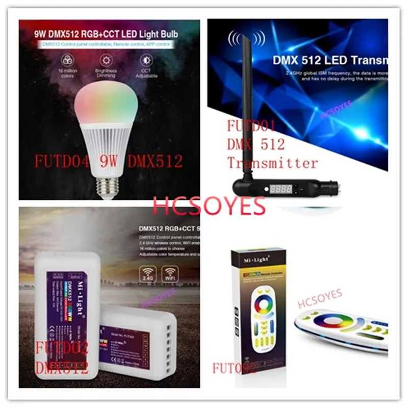 mi light 16 million FUTD04 brightness dimmer 9W DMX512 LED Light Bulb/FUTD01 LED Transmitter/FUTD02 RGB+CCT/FUT092 controller
mi light 16 million FUTD04 brightness dimmer 9W DMX512 LED Light Bulb/FUTD01 LED Transmitter/FUTD02 RGB+CCT/FUT092 controller