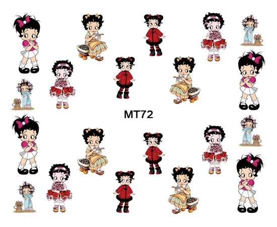 Tip of Nail MT72 Cartoon Small Betty Nail Art Water Transfer Sticker Decal For Nail Art Tattoo Tips Boop DIY Nail Tool
Tip of Nail MT72 Cartoon Small Betty Nail Art Water Transfer Sticker Decal For Nail Art Tattoo Tips Boop DIY Nail Tool