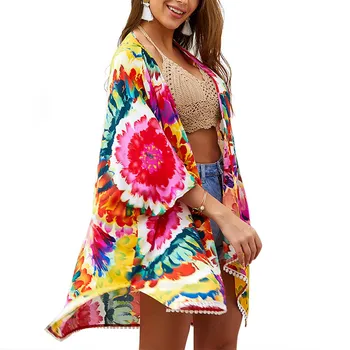 Original Design Summer Kimono Women Flower Floral Print Chiffon Beach Holiday Loose Colorful Lace Splice Long Cardigan Shirt
Original Design Summer Kimono Women Flower Floral Print Chiffon Beach Holiday Loose Colorful Lace Splice Long Cardigan Shirt