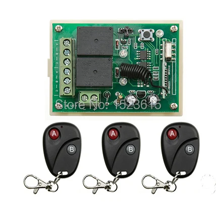 New DC12V 2CH RF Wireless Remote Control Switch System Transmitter with Two-button Receiver for Appliances Gate Garage Door
New DC12V 2CH RF Wireless Remote Control Switch System Transmitter with Two-button Receiver for Appliances Gate Garage Door