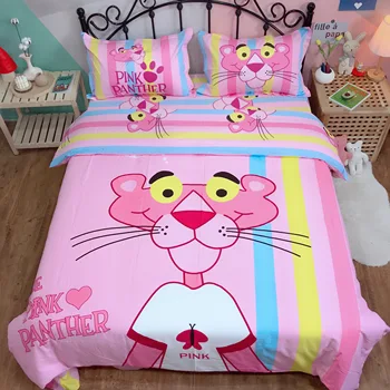Pink Panther bedding sets Cute quilt cover Cartoon Cotton Bed Sheet Twin Queen King Size Duvet Cover Set children bedclothes
Pink Panther bedding sets Cute quilt cover Cartoon Cotton Bed Sheet Twin Queen King Size Duvet Cover Set children bedclothes
