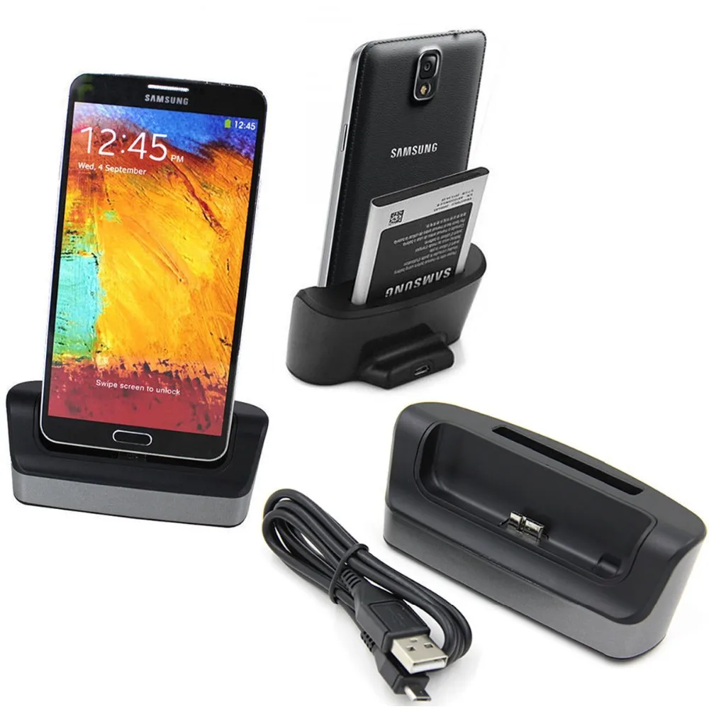 

Dual Cradle Charger Dock Desktop USB Sync 2nd Battery Charging Dock Station For Samsung Galaxy Note3 N9000 Free Shipping