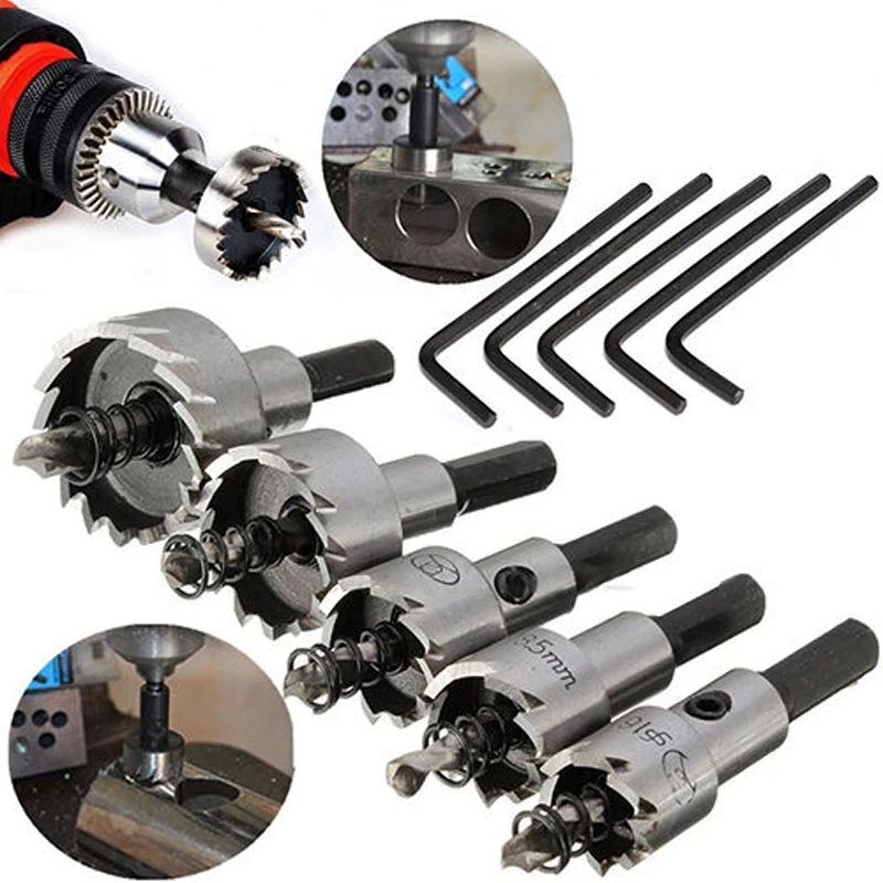 5pcs/set DWZ High Quality 16-30mm HSS Drill Bit Hole Saws Set Alloy Wood Hole Cutter Tool with Wrench
5pcs/set DWZ High Quality 16-30mm HSS Drill Bit Hole Saws Set Alloy Wood Hole Cutter Tool with Wrench