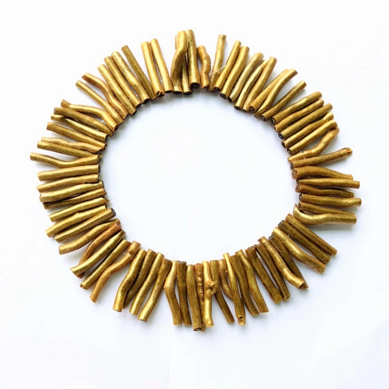 Wholesale 15.5" Full Strand(70 beads) Golden Coral dendritic Bead 6x40mm Polished Coral Branch Beads Bamboo Coral Stick Beads
Wholesale 15.5" Full Strand(70 beads) Golden Coral dendritic Bead 6x40mm Polished Coral Branch Beads Bamboo Coral Stick Beads