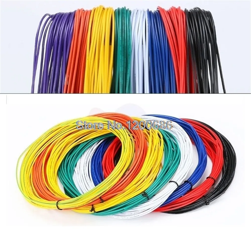 Супер гибкий провод с ПВХ изоляцией 1007 24 awg 10 метров/партия 11/0 12 TS awg|cable led|cable electriclot