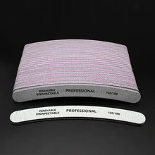 10 יחידות מקצועי פצירה 100/180 סיד מניקור כלים מלטש פולני הצפת Curve בננה אקריליק נייל אמנות כלי נייל לטש(China)