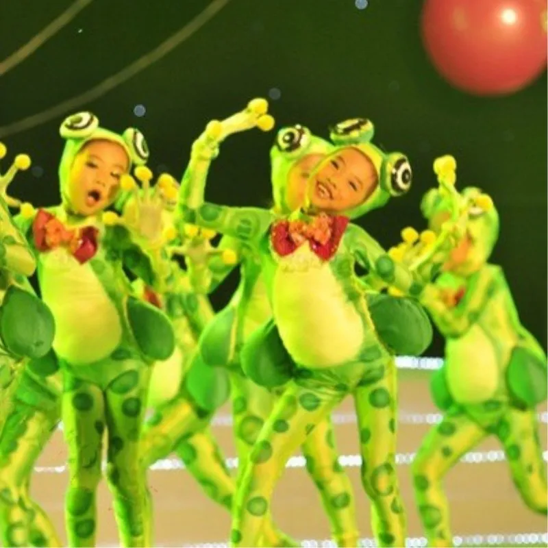 Little frog love singing children's costumes sixty-one cartoon group performance clothing happy small frog animal dance clothes
Little frog love singing children's costumes sixty-one cartoon group performance clothing happy small frog animal dance clothes