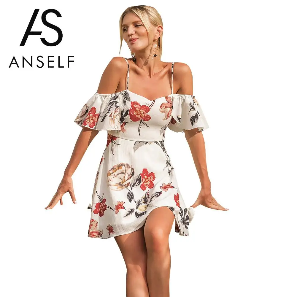 Anself Women Boho Tunic Dress Vintage Floral Print Elegant Ruffles Spaghetti Strap Summer Dress Backless Beach Loose Dress Beige
Anself Women Boho Tunic Dress Vintage Floral Print Elegant Ruffles Spaghetti Strap Summer Dress Backless Beach Loose Dress Beige