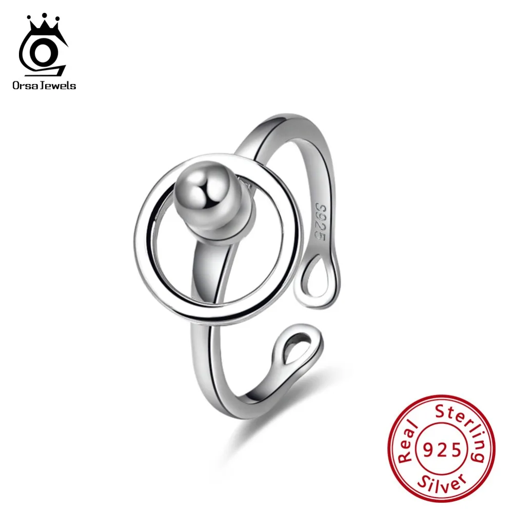 ORSA JEWELS 925 Adjustable Rings For Women Sterling Silver Ball Shape Style Female Rotate Ring Fashion Jewelry For Gift SR127
ORSA JEWELS 925 Adjustable Rings For Women Sterling Silver Ball Shape Style Female Rotate Ring Fashion Jewelry For Gift SR127