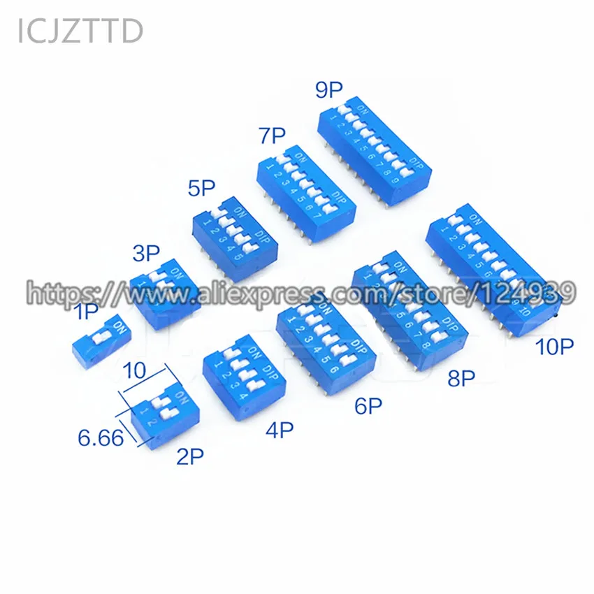 NEW Blue Direct dial code switch DIP switch DS-1P/2P/3P/4P/5P/6P/7P/8P/9P/10P/12P 2.54MM Coding switch DS pitch Side Pin=2.54mm
NEW Blue Direct dial code switch DIP switch DS-1P/2P/3P/4P/5P/6P/7P/8P/9P/10P/12P 2.54MM Coding switch DS pitch Side Pin=2.54mm