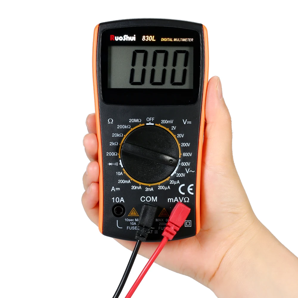 Digital Multimeter 1999 Counts Multi-functional Meter Handheld Ammeter Voltmeter Measuring DC/AC Multimetro Tester LCD Display
Digital Multimeter 1999 Counts Multi-functional Meter Handheld Ammeter Voltmeter Measuring DC/AC Multimetro Tester LCD Display