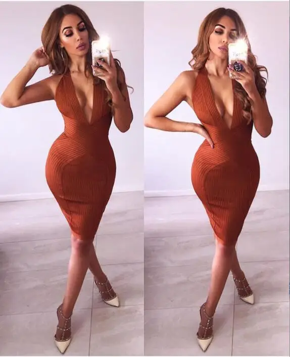 Summer Fashion Sexy V Neck Bandage Dress 2018 Celebrity Designer Fashion Dress Vestidos
Summer Fashion Sexy V Neck Bandage Dress 2018 Celebrity Designer Fashion Dress Vestidos