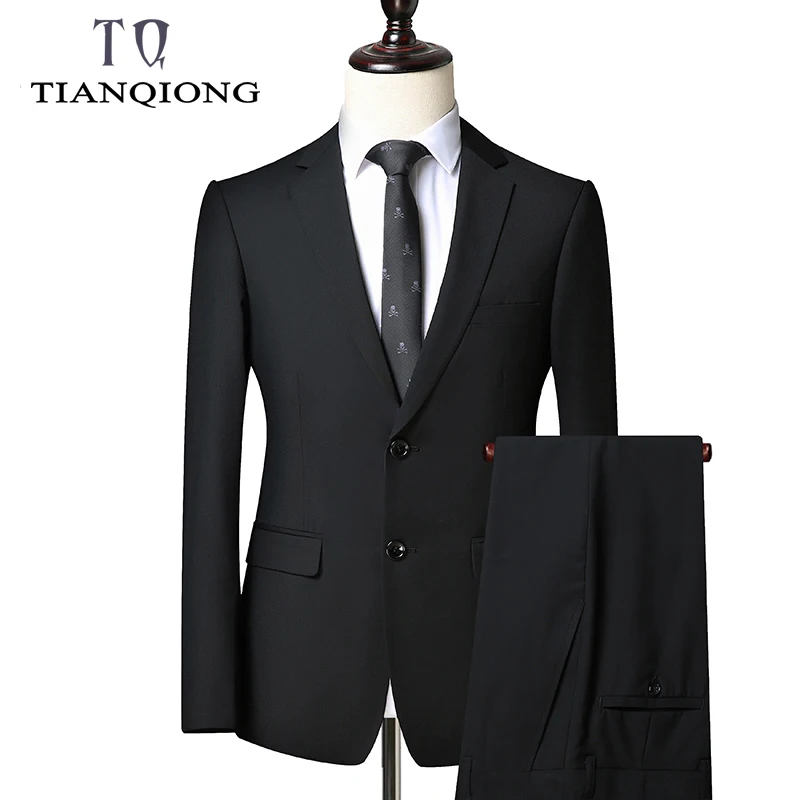 TIAN QIONG 2019 New Luxury Suit Jacket+Pants Mens Black Suits with Pants Classic Wedding Business Slim Fit Party Suit Men
TIAN QIONG 2019 New Luxury Suit Jacket+Pants Mens Black Suits with Pants Classic Wedding Business Slim Fit Party Suit Men