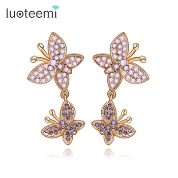 LUOTEEMI New Korea Style High Quality 2 Butterfly Shaped Statement Cute Animal Earrings For Women Wedding Party Brinco Bijoux
LUOTEEMI New Korea Style High Quality 2 Butterfly Shaped Statement Cute Animal Earrings For Women Wedding Party Brinco Bijoux
