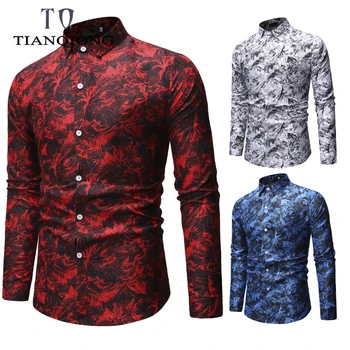 Brand Men Long Sleeve Shirt 2019 Fashion Flower Print Floral Dress Shirts Men Casual Party Business Shirt Camisas Para Hombre
Brand Men Long Sleeve Shirt 2019 Fashion Flower Print Floral Dress Shirts Men Casual Party Business Shirt Camisas Para Hombre