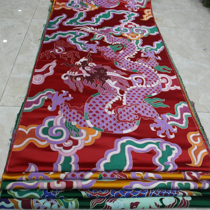 Фото Китайская ветровка тибетская одежда декоративная жаккардовая парчовая ткань