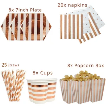 8/16 Guest Rose Gold Birthday Party Decoration Disposable Tableware Sets Champagne Party Cup Plate Straw Wedding Party Supplies
8/16 Guest Rose Gold Birthday Party Decoration Disposable Tableware Sets Champagne Party Cup Plate Straw Wedding Party Supplies