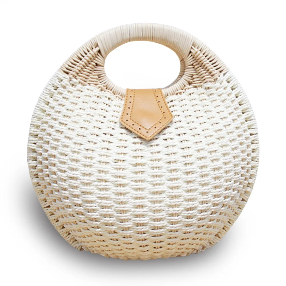 Round Shell Rattan Wicker Woven Straw Braided Picnic Bag Beach Basket Summer Vacation Women Camping Handle Handbag
Round Shell Rattan Wicker Woven Straw Braided Picnic Bag Beach Basket Summer Vacation Women Camping Handle Handbag