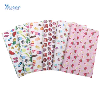 Xugar accessories 22*30cm fruit Summer Ice Cream Printed faux artificial Synthetic leather fabric hair bow diy decoration crafts
Xugar accessories 22*30cm fruit Summer Ice Cream Printed faux artificial Synthetic leather fabric hair bow diy decoration crafts