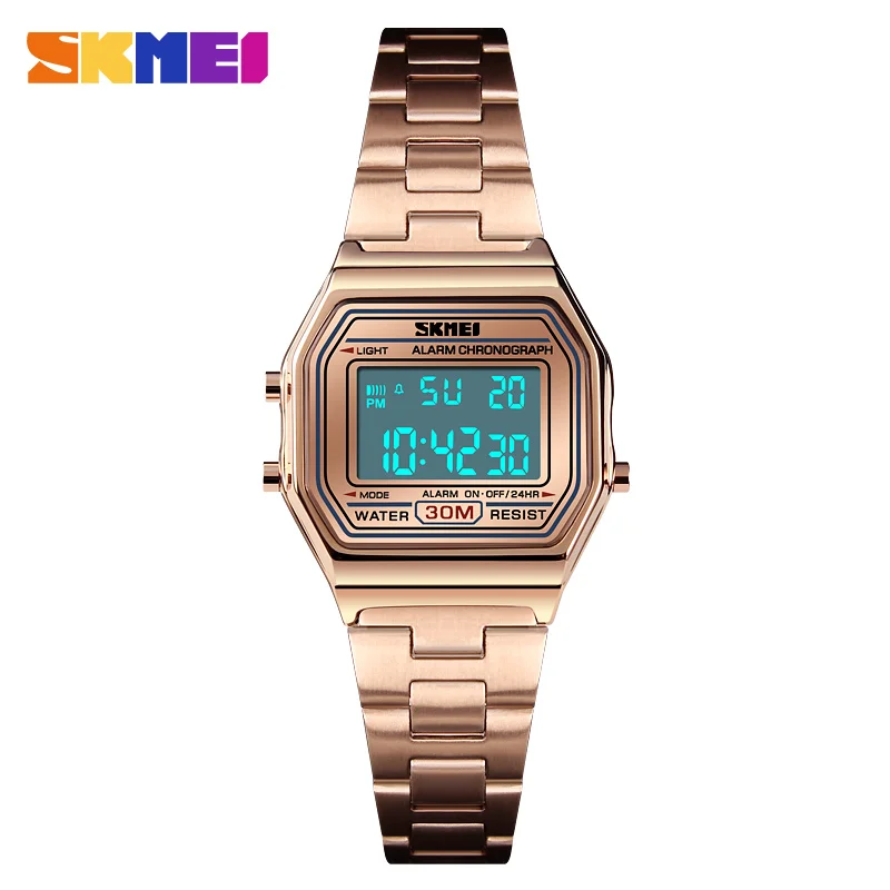 SKMEI Water Resistant Women's Digital Watches Sport Top Brand Luxury Chronograph Fashion Clock Ladies Wristwatch Stainless Steel
SKMEI Water Resistant Women's Digital Watches Sport Top Brand Luxury Chronograph Fashion Clock Ladies Wristwatch Stainless Steel