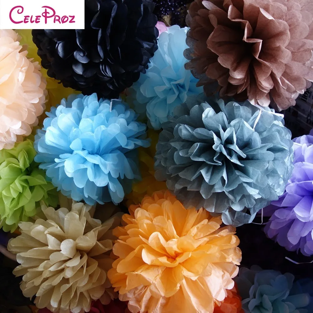 (10pcs/Lot) 4 inch 10cm Tissue Paper Pom Poms Flower Balls Pompons for Wedding Party Event Decoration 24 Colors
(10pcs/Lot) 4 inch 10cm Tissue Paper Pom Poms Flower Balls Pompons for Wedding Party Event Decoration 24 Colors
