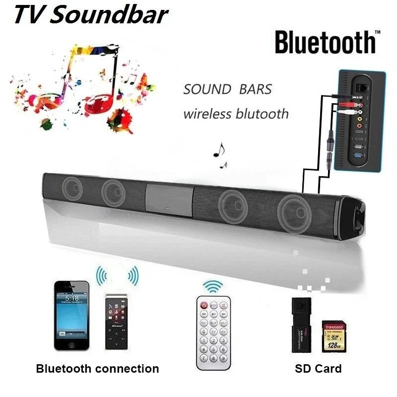 2/4 Way Wireless Speaker Bluetooth Soundbar Speaker TV Sound Bar Home Theater Soundbar Speakers
2/4 Way Wireless Speaker Bluetooth Soundbar Speaker TV Sound Bar Home Theater Soundbar Speakers