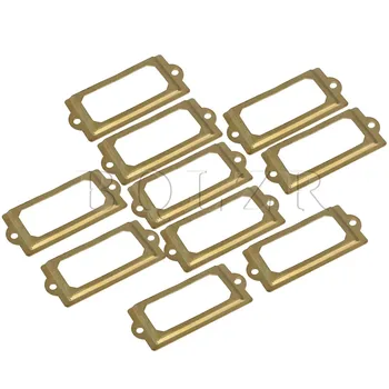 BQLZR Vintage Golden Cabinet Drawer Case Box Label Frame Card Holder Iron Set of 10
BQLZR Vintage Golden Cabinet Drawer Case Box Label Frame Card Holder Iron Set of 10