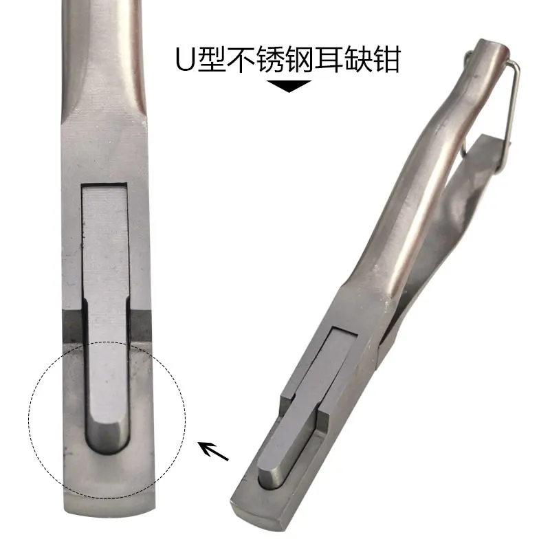 Stainless Steel Ear Pliers Ear Forceps Ear Scissors For Pigs Clamp Farming Equipment Pig Ear Tag Pliers V Type U Clamp
Stainless Steel Ear Pliers Ear Forceps Ear Scissors For Pigs Clamp Farming Equipment Pig Ear Tag Pliers V Type U Clamp