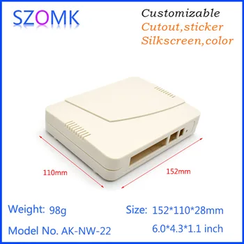szomk electronics enclosure white router project box (10 pcs) 152*110*28mm enclosure case electronic, abs plastic case
szomk electronics enclosure white router project box (10 pcs) 152*110*28mm enclosure case electronic, abs plastic case