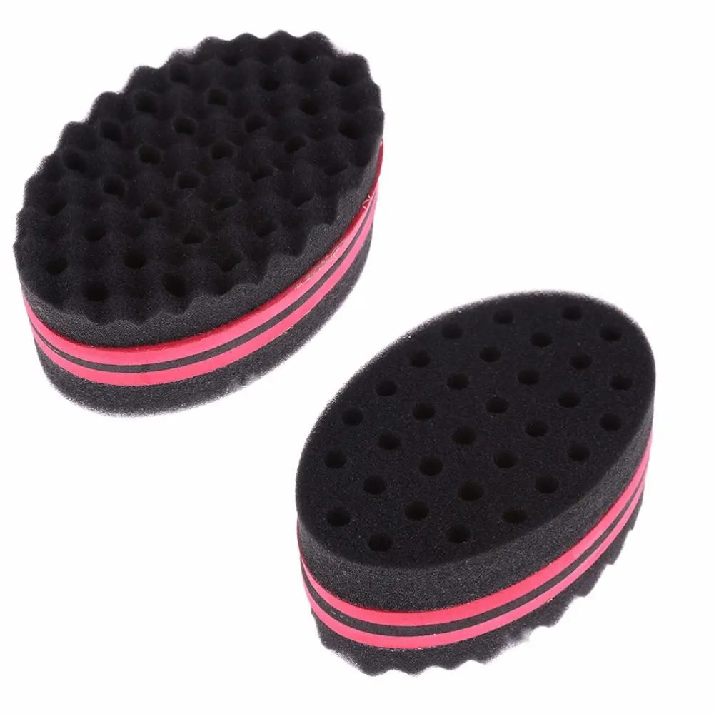 New Roud Shape Double Sides Magic Twist Hair Brush Sponge For