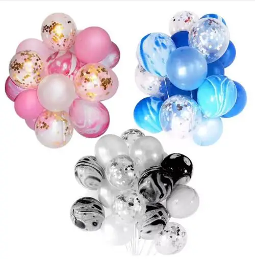 12'' 20pcs Blue Pink Black Confetti Balloons Clear Latex Balloons Helium Happy Birthday Wedding Decoration Party Marble Baloes
12'' 20pcs Blue Pink Black Confetti Balloons Clear Latex Balloons Helium Happy Birthday Wedding Decoration Party Marble Baloes