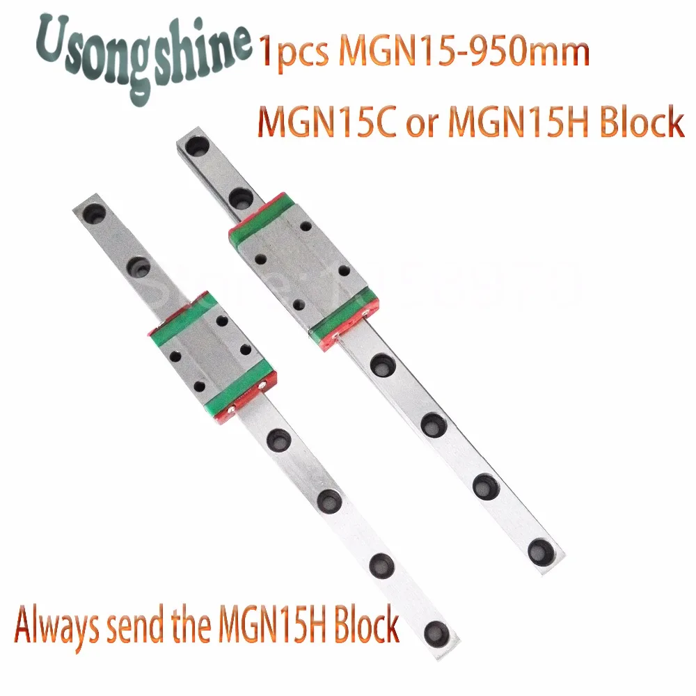 15mm for Linear Guide MGN15 950mm L= 950mm for linear rail way + MGN15C or MGN15H for Long linear carriage for CNC X Y Z Axis
15mm for Linear Guide MGN15 950mm L= 950mm for linear rail way + MGN15C or MGN15H for Long linear carriage for CNC X Y Z Axis
