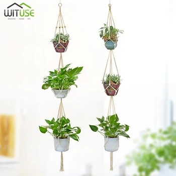 New Handmade Pot Holder Macrame Plant Hanger Hanging Planter Basket Cotton Rope Braided Craft Balcony Pot Indoor Outdoor Hanger
New Handmade Pot Holder Macrame Plant Hanger Hanging Planter Basket Cotton Rope Braided Craft Balcony Pot Indoor Outdoor Hanger
