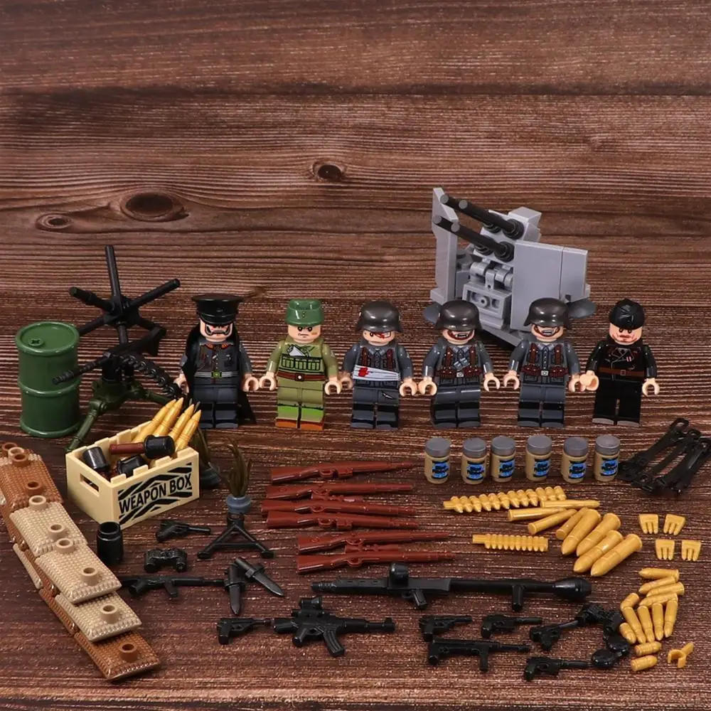 6pcs Soldiers Army Air Defense Gun Weapons Brinquedos Playmobil City Military Mini Figures Building Block Brick Original Toys
6pcs Soldiers Army Air Defense Gun Weapons Brinquedos Playmobil City Military Mini Figures Building Block Brick Original Toys
