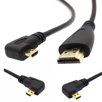 Micro HDMI Cable Left & Right Angled 90 Degree Micro HDMI to HDMI Cable for Digital camera and phones tablets 50cm/150cm
Micro HDMI Cable Left & Right Angled 90 Degree Micro HDMI to HDMI Cable for Digital camera and phones tablets 50cm/150cm