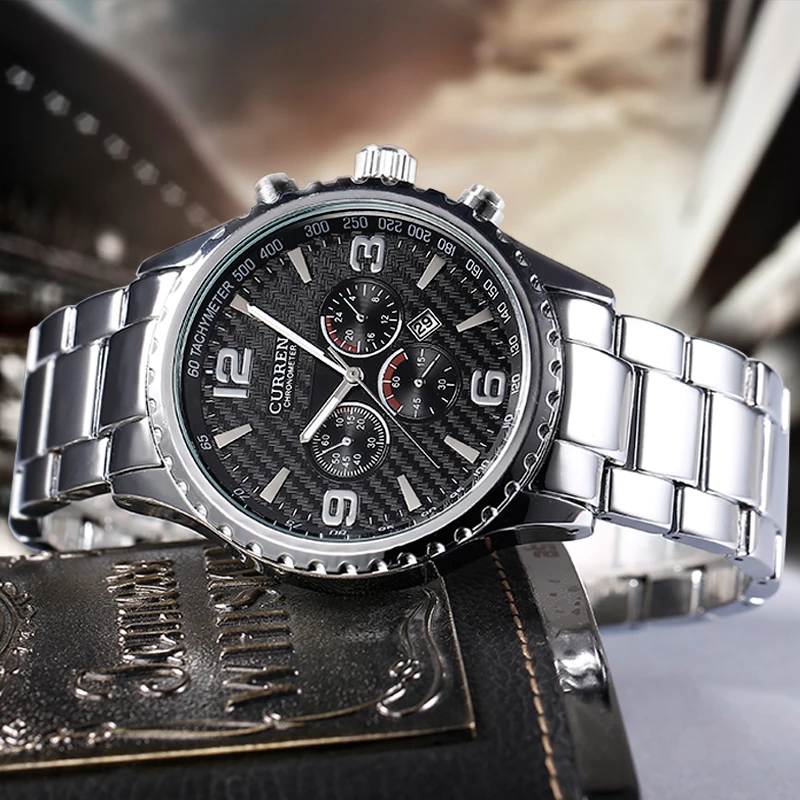CURREN Luxury Mens Watches Men Fashion Male Clock Quartz Watch Men's Sport Full Steel Waterproof Wristwatches Relogio Masculino
CURREN Luxury Mens Watches Men Fashion Male Clock Quartz Watch Men's Sport Full Steel Waterproof Wristwatches Relogio Masculino