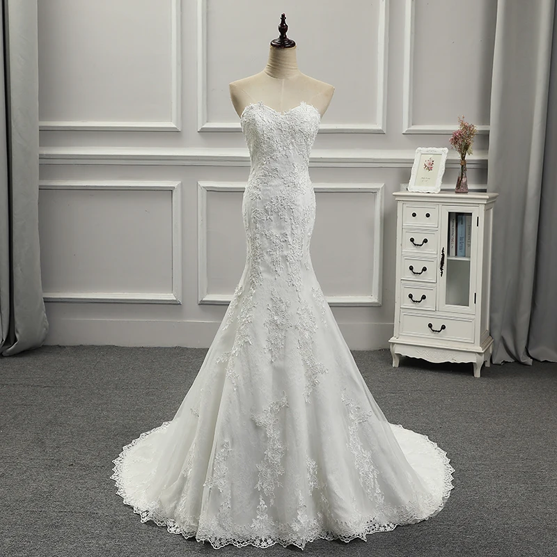 Fansmile 2019 New Vestido De Noiva White Lace Mermaid Wedding Dress Custom Made Wedding Gown Bride Dress FSM-555M 
Fansmile 2019 New Vestido De Noiva White Lace Mermaid Wedding Dress Custom Made Wedding Gown Bride Dress FSM-555M