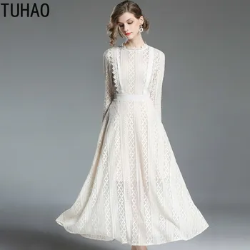 TUHAO Autumn Woman Lace Dress Elegant Ladies O-Neck Patchwork Runway VinTge Female Slim Sexy Party Long Dresses T3852
TUHAO Autumn Woman Lace Dress Elegant Ladies O-Neck Patchwork Runway VinTge Female Slim Sexy Party Long Dresses T3852