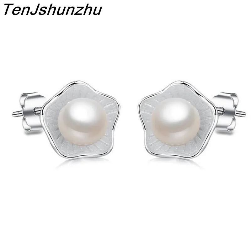 High Quality 925 Sterling Silver Imitation Pearls Flower Stud Earrings For Women Elegant Lady best jewelry Drop Shipping
High Quality 925 Sterling Silver Imitation Pearls Flower Stud Earrings For Women Elegant Lady best jewelry Drop Shipping