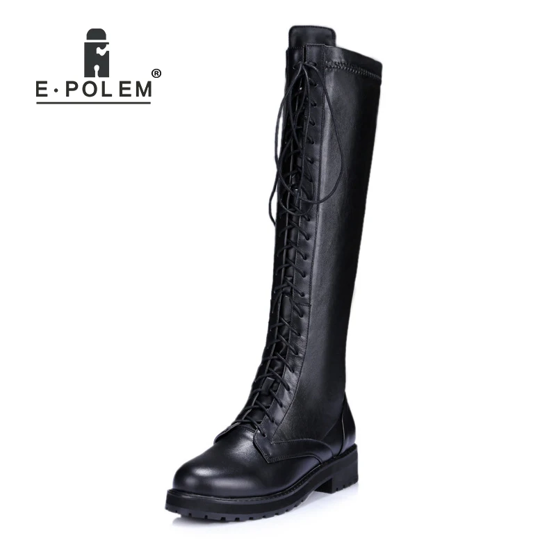 2019 Fashion Punk Winter Women Boots Genuine Leather Knee Boots Cross-tied Lace-Up Female Booties Round Toe Women Shoes
2019 Fashion Punk Winter Women Boots Genuine Leather Knee Boots Cross-tied Lace-Up Female Booties Round Toe Women Shoes