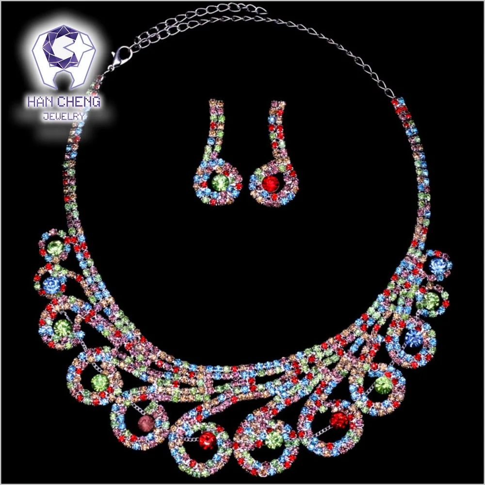 HanCheng New Luxury Bridal Jewelry Rhinestone Created Crystal Pendant Necklace Wedding Sets Silver Plated Alloy Jewelry Parures
HanCheng New Luxury Bridal Jewelry Rhinestone Created Crystal Pendant Necklace Wedding Sets Silver Plated Alloy Jewelry Parures
